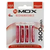 Pilha Recarregavel Mox AAA 3600MAH c/8