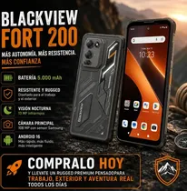 Celular Blackview Fort 200 256GB/12GB 4G Black/Orange Resist. Golpes/Agua