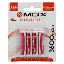 Pilha Recarregavel Mox AAA 3600MAH c/8