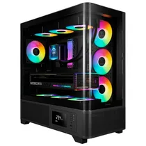 Gabinete Gamdias Atlas P2 CG ATX Mid-Tower Black Pantalla Digita