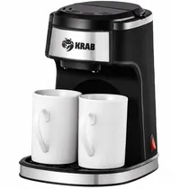 Cafeteira Eletrica Krab KBCD240 / 450W / 240ML / 220V ~ 50/ 60HZ - Preto/ Prata