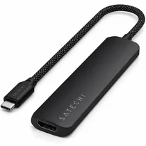 Satechi Hub ST-P6SK USB-C 6IN1 Slim Multiport Adapter 4K Black