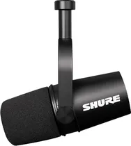 Microfone Dinâmico com Fio Shure MV7X Podcast Microphone Black