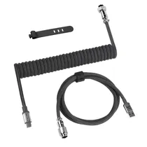 Cabo Espiral Attark Shark C01PRO USB-C / USB-A - Preto