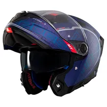 Capacete MT Helmets Atom 2 SV Destiny C7 - Articulado - Tamanho XL - com Óculos Interno - Matt
