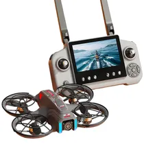 Drone AE21 Aircraf c/Controle Multimidia 4.3" e 2BAT Preto