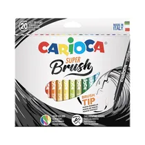 Marcador Rotulador Carioca Super Brush 42968 20 Unidades