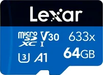 Memória Micro SDXC Uhs-I Lexar 64GB 100MB/s 633X