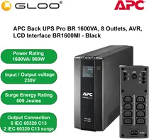 Nobreak UPS Apc BR1600MI 1600VA Interactivo 960W LCD/USB/220V