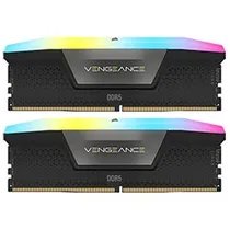 Memória Ram Corsair Vengeance RGB DDR5 128GB (2X64GB) 6000MHZ - Preto (CMH128GX5M2D6000C40)