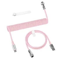 Cabo Espiral Attark Shark C01PRO USB-C / USB-A - Rosa