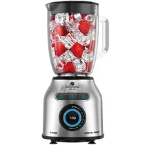 Liquidificador Electrobras Cristal Prime EBL-10 1.200 Watts 1.8 Litros 8 Velocidades + Pulsar 220 - 240V ~ 50/60HZ - Preto/Prata