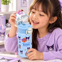 Garrafa Térmica Infantil Kuromi Azul Claro 500 ML
