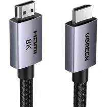 Cabo HDMI Ugreen HD140 Ultra High Speed 8K 25910 - Preto/Cinza 2 Metros