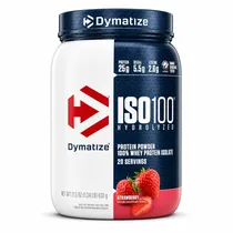 Iso 100 Whey Hidrolizado Dymatize - Strawberry 610G