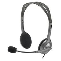 Headset Logitech H111 - 981-000612 com Microfone para Computador