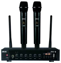 Microfone Sem Fio Duplo BLG Uhf Mixer - TMV-6