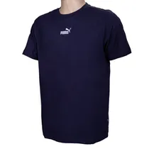 Camiseta Masculina Puma Essentials Logo Pequeno Azul M
