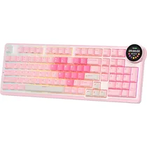 Teclado Mecânico Royal Kludge N99 96% RGB Sem Fio - Pink Melody (Inglês)