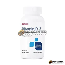 Vitamina D3 125MCG 2000IU GNC 180 Cápsulas