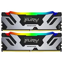 Memória Ram Kingston Fury Renegade DDR5 32GB (2X16GB) 6400MHZ RGB - Preto / Prata (KF564C32RSAK2-32)