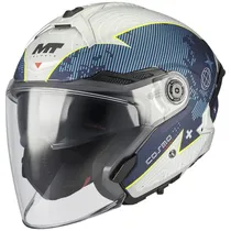 Capacete MT Helmets Cosmo SV Layout C7 - Aberto - Tamanho XL - com Óculos Interno - Matt