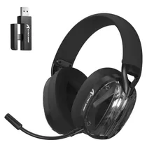 Headset Gamer Attack Shark L60 Wireless Tri-Mode 2.4GHZ Bluetooth P2 3.5MM Driver 40MM Microfone Removível Preto