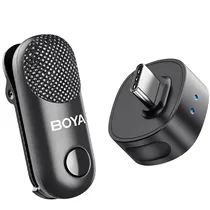 Microfone Sem Fio Boya MAGIC-08 USB-C - Preto (1TX+1RX) (Sem Estojo de Carga)