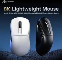 Mouse Wireless Attack Shark V5 8K 55G/PAW3950MAX/42000DPI/White