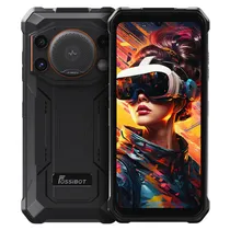 Celular Fossibot F110L / 4GB / 128GB / 6.7" / 10000MAH / 50MP + 8MP + 5MP / Dual Sim - Preto/ Laranja