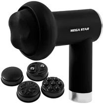 Massageador Muscular Portatil Megastar FMA4N com 5 Cabeças - Preto