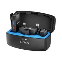 Micrófono Inalámbrico Boya Boyamic 3 En 1 2TX+1RX Negro