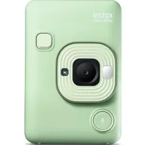 Câmera Fuji Instax Mini + Pacote com 20 Filmes Mini - Kit Liplay Green