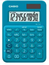 Calculadora Casio MS-7UC-LB (10 Dígitos) - Azul