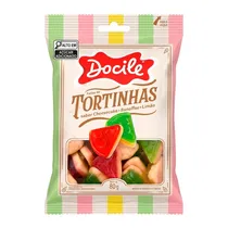 Bala de Gelatina Docile Tortinhas Pacote 80G