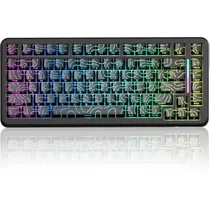 Teclado Gamer Attack Shark X82PRO 75% Mecânico Magnético (Hall Effect) RGB - Black Contours (Inglês)