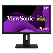 Monitor Viewsonic VG2440 24" Full HD Superclear Mva Ergonômico USB Hub HDMI Displayport VGA - Preto