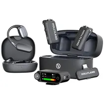 Sistema de Microfone de Lapela Sem Fio Hollyland Lark Max 2 Ultimate Combo com USB-C - Space Gray (Anatel)