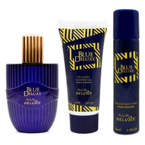 Kit Perfume Shirley May Deluxe Blue Deluxe Eau de Toilette Masculino 75ML