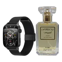 Kit Smartwatch G-Tide S6 Pro Perfume Collection - Bluetooth - Pulseiras Extra - Preto + Perfume Ambos - Eau de Parfum - Unissex - 30ML