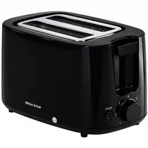 Torradeira Megastar TS022 650 Watts 7 Temperaturas 220 - 240V ~ 50/60HZ - Preto