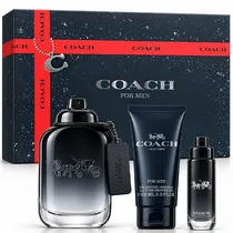 Kit Perfume Masculino Coach New York For Men Edt 100ML + Perfume 15ML + Gel de Banho 100ML