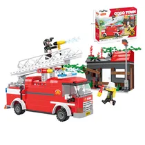 Bloques Cogo Fire Series Caminhão de Resgate 411 PZS