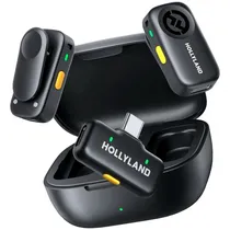 Microfone Sem Fio Hollyland Lark A2 Duo USB-C 1RX + 2TX Cancelamento de Ruído Por Ia Space Gray