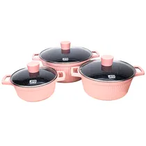 Jogo de Panelas Jio 6 Peças Antiaderente Rosa
