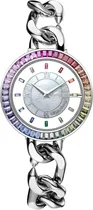 Relogio Feminino Ciga Design D022-SIRB-3SS Sparkle Collection Rainbow Bezel Quartz Watch
