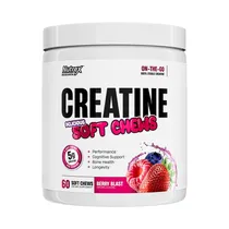 Suplemento Nutrex Creatine Soft Chews Berry Blast 60 Gummies