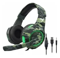 Auriculares Gamer Kolke KGA-487 Trooper Camuflado Verde