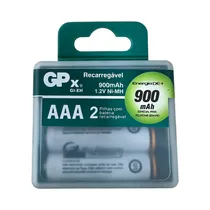 Pilha Recargable GP AAA X2 900 Mah