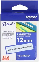 Cartucho de Fita Brother TZE-MQ531 para Rotulador P-Touch 12MM/4 Metros Preto/Azul Pastel
